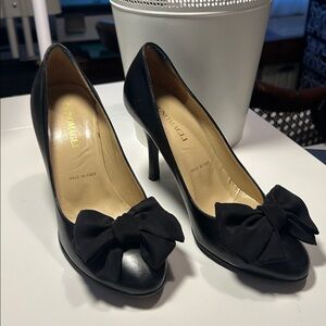 Bruno Magli Black Bow Heels